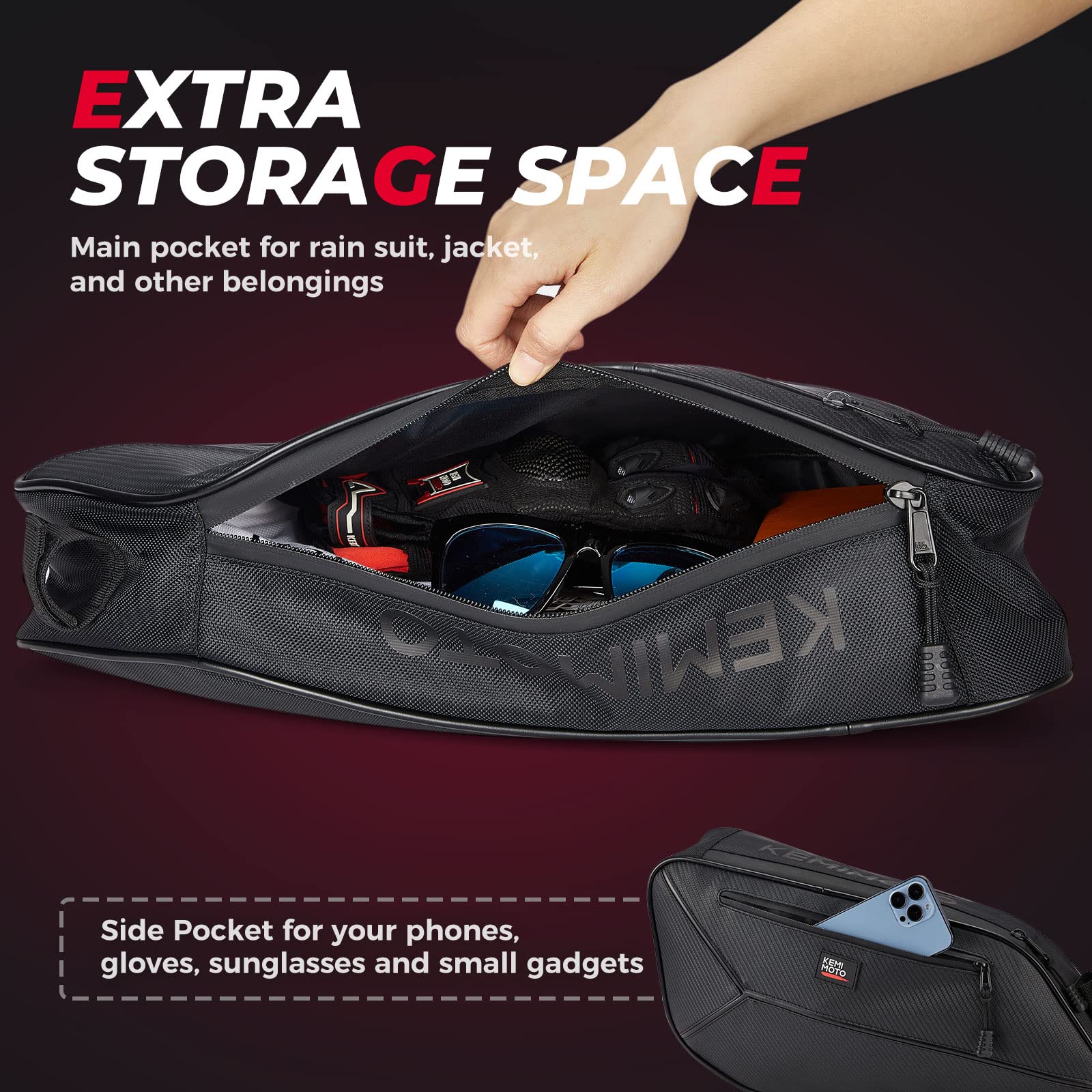 Side Storage Bags & Aluminum Gas Cap for Polaris Slingshot - Image 5