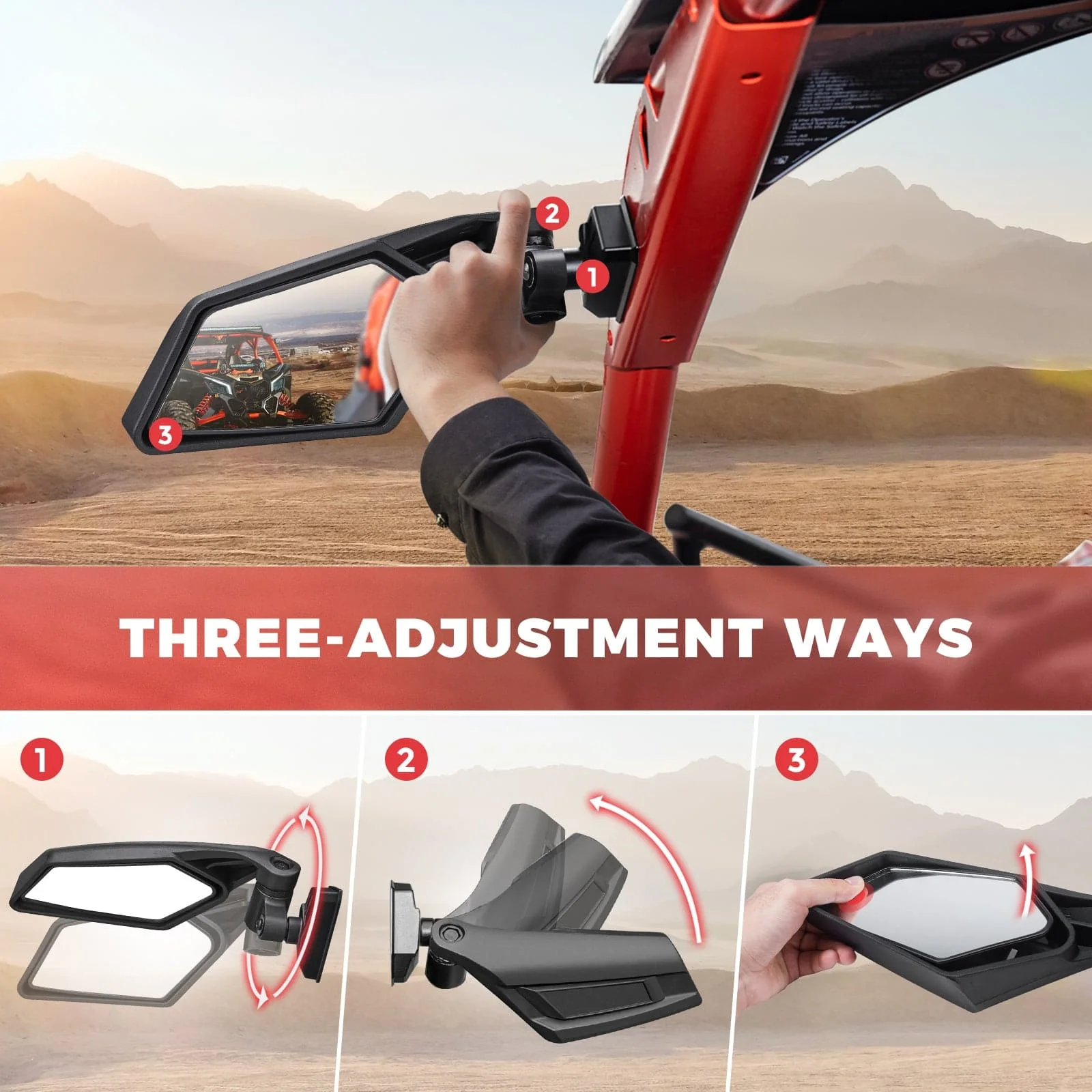 Side View Mirror & Console Storage Bag for Can-Am Maverick X3 - Image 4