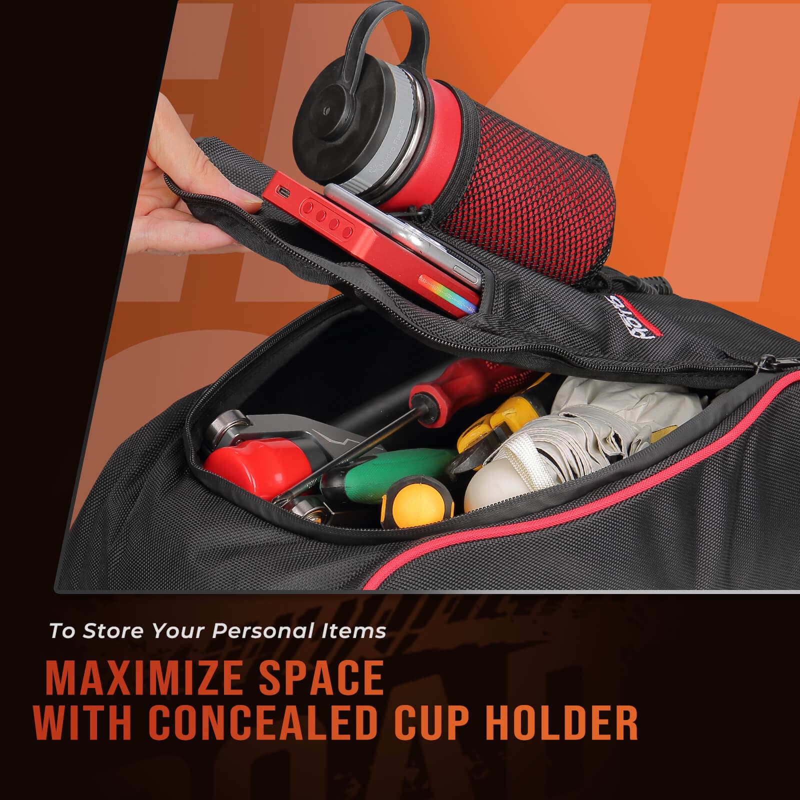 Side View Mirror & Console Storage Bag for Can-Am Maverick X3 - Image 5