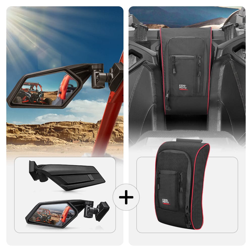 Side View Mirror & Console Storage Bag for Can-Am Maverick X3 - Image 7