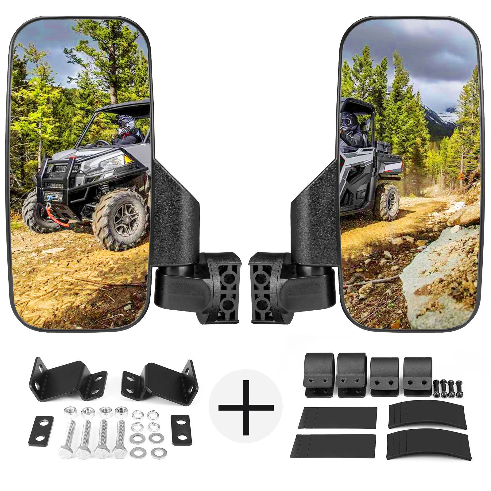 10" Large UTV Side Mirrors w/ Pro-fit cage for Polaris RZR Ranger General UFORCE - Image 10