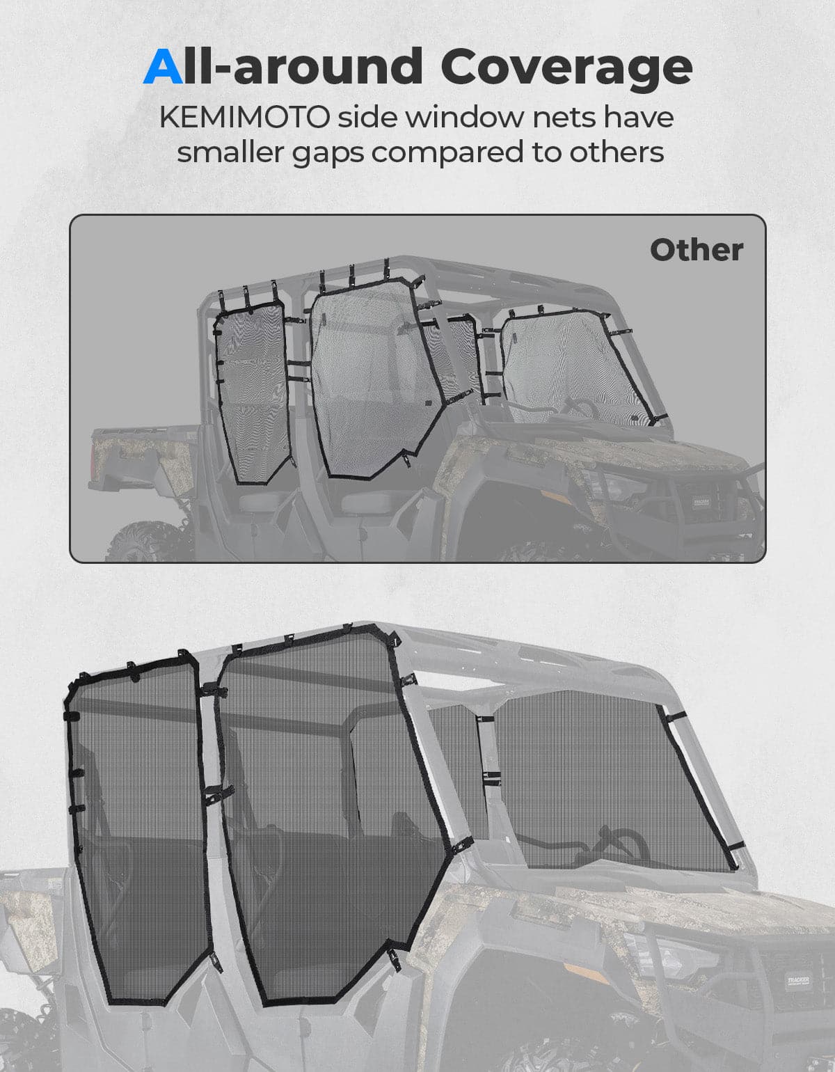Side Window Net Doors for Tracker 800SX CREW - Image 7