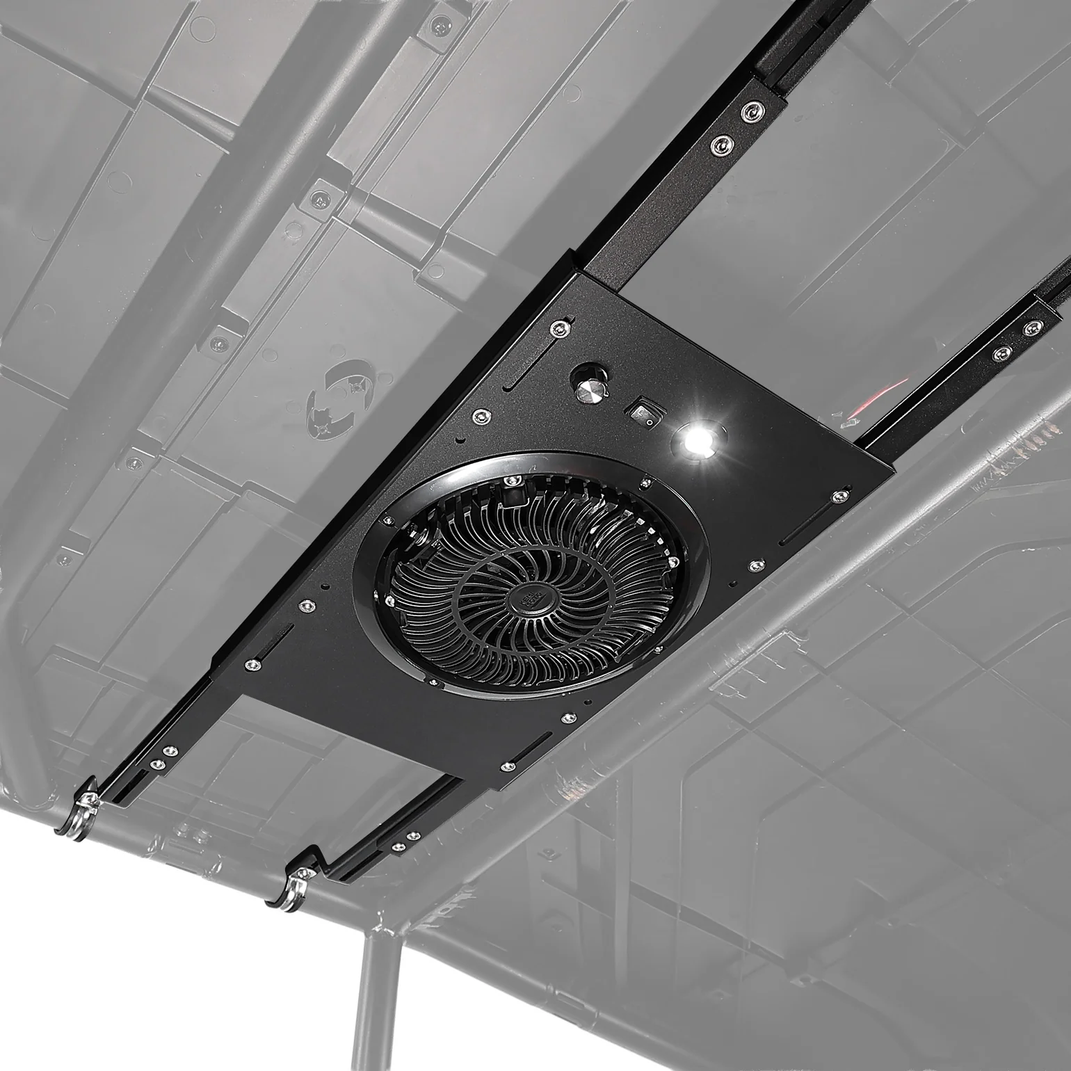 UTV Overhead Cooling Fan with Lights for Polaris Can-Am 53-37 Inch Roof Width