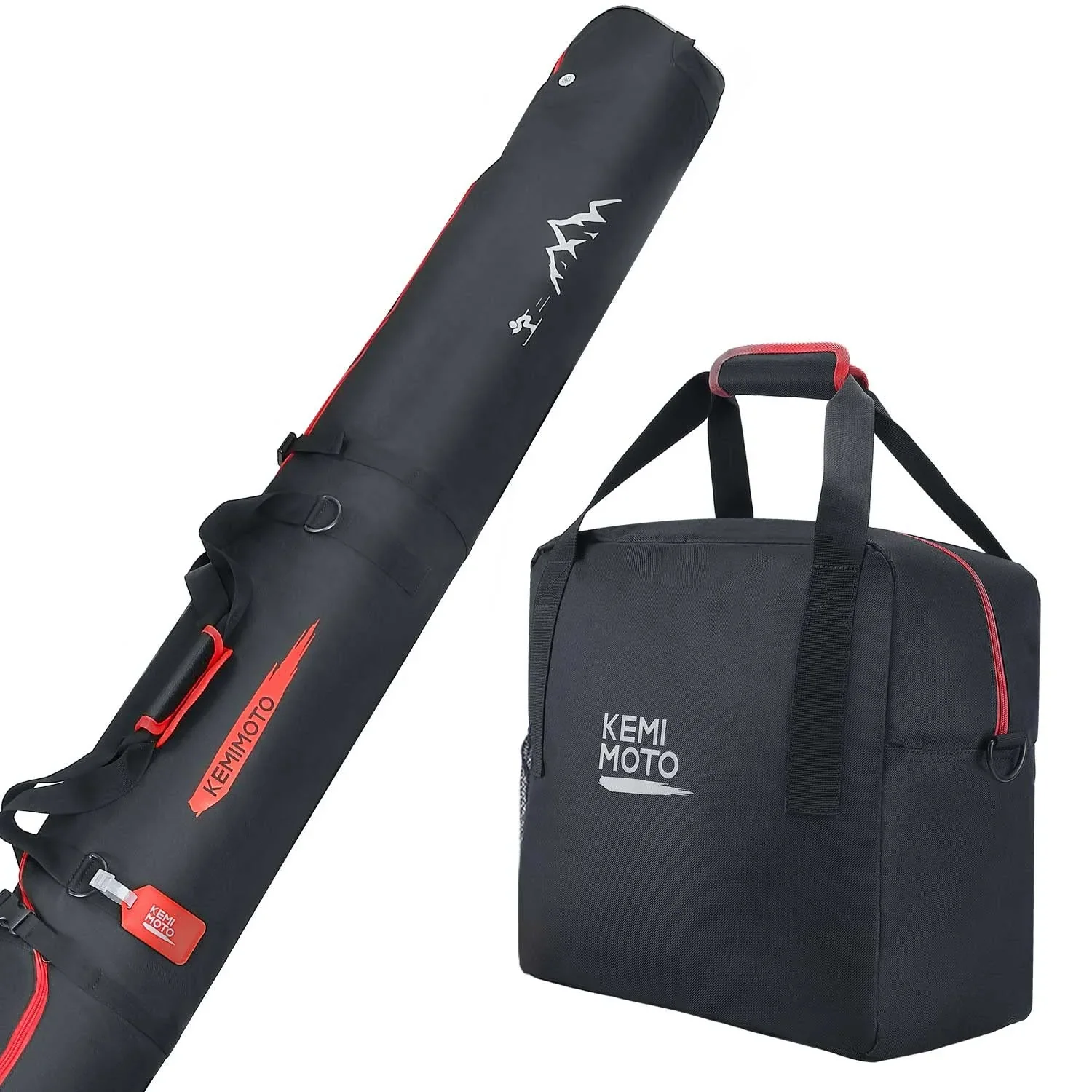 Ski Bag & Boot Bag Combo Fit Skis Up to 200cm - Image 2