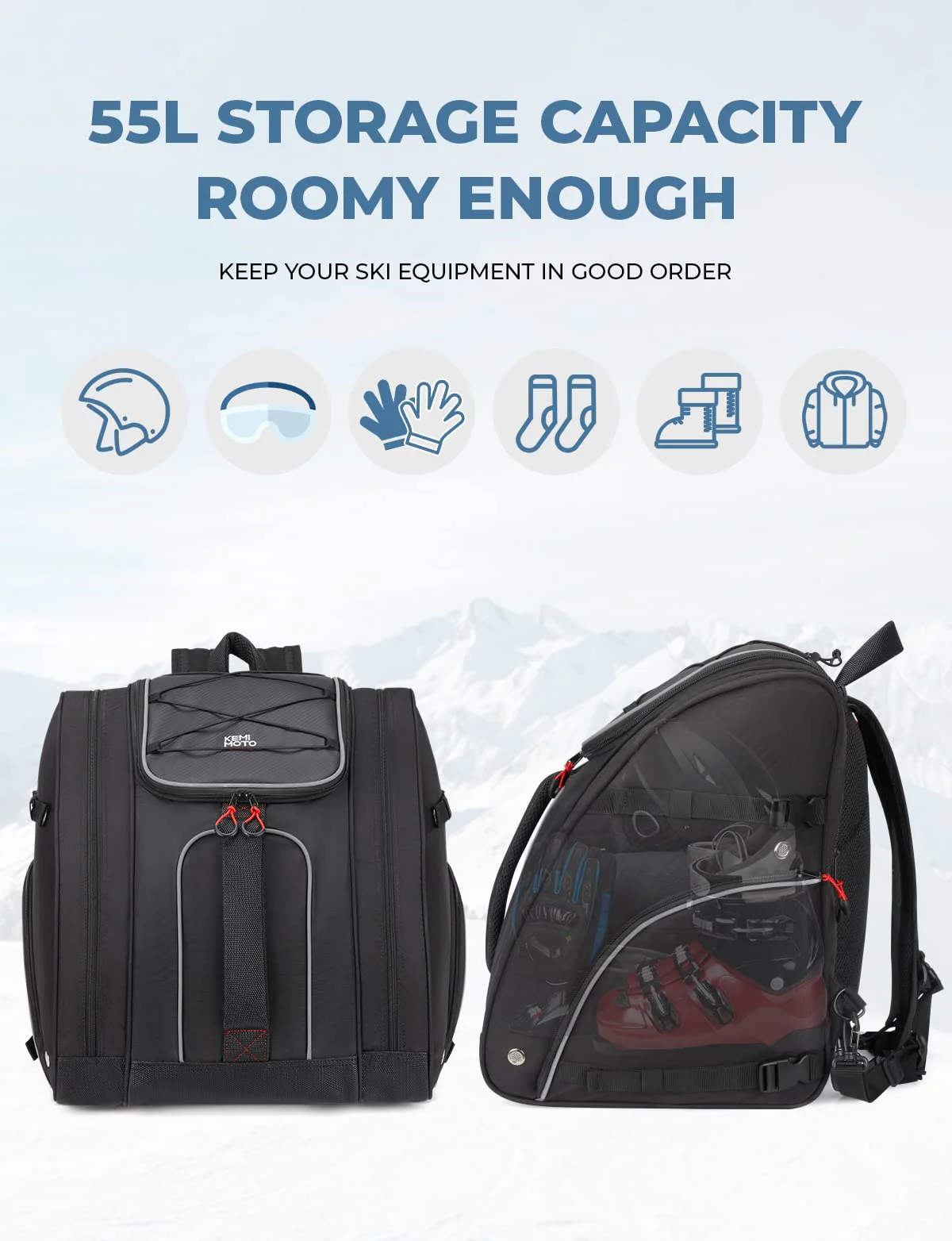 55L Ski Boot Bag - Image 2