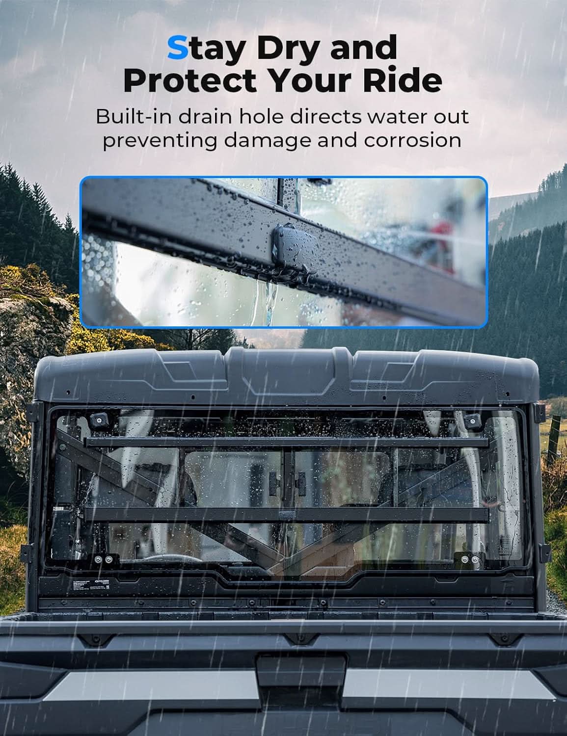 Sliding Glass Rear Window for Polaris Ranger 570 / 900 / 1000 & XP Crew (2013–2026) - Image 6