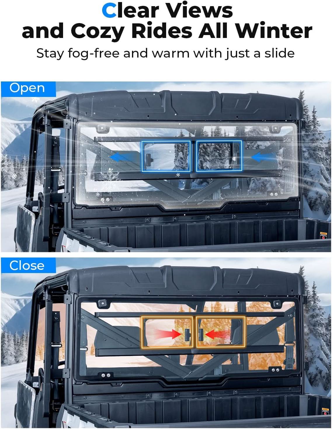 Sliding Glass Rear Window for Polaris Ranger 570 / 900 / 1000 & XP Crew (2013–2026) - Image 7