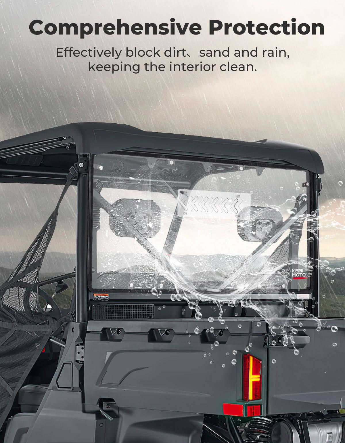 Sliding Vented Rear Window for CFMOTO UFORCE 600 (2021-2026) - Image 4