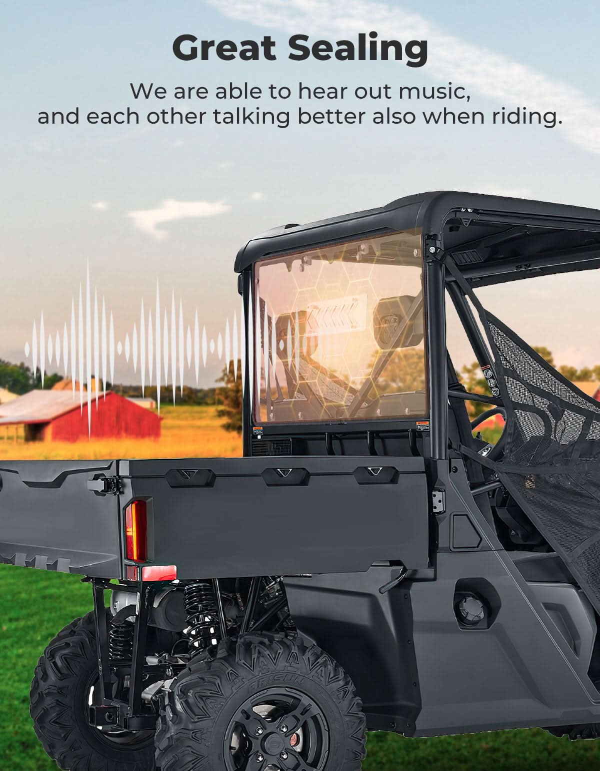 Sliding Vented Rear Window for CFMOTO UFORCE 600 (2021-2026) - Image 5