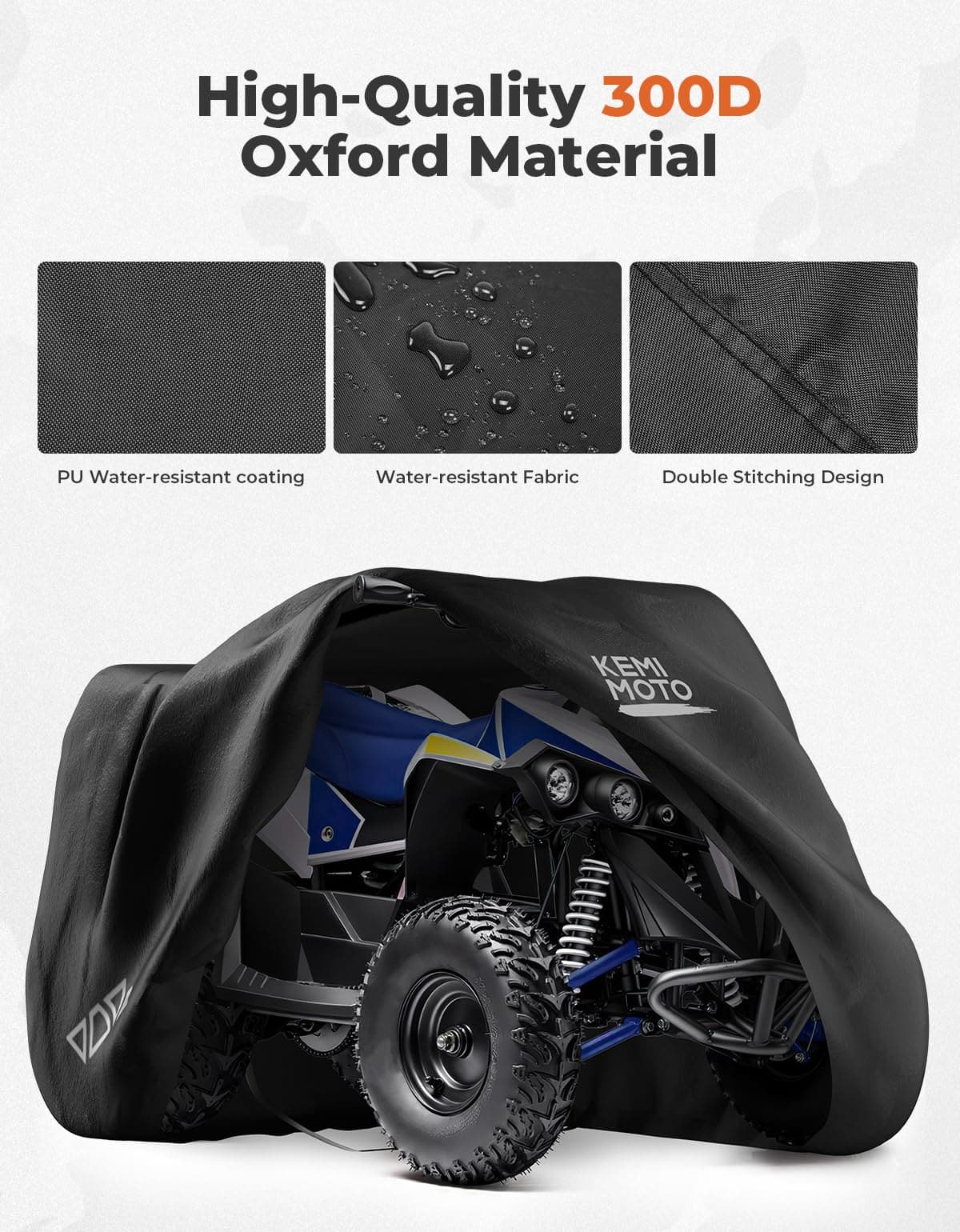 Small ATV 300D Heavy Duty Cover for X-PRO 40cc Eagle 40cc Razor Dirt Quad - Image 3