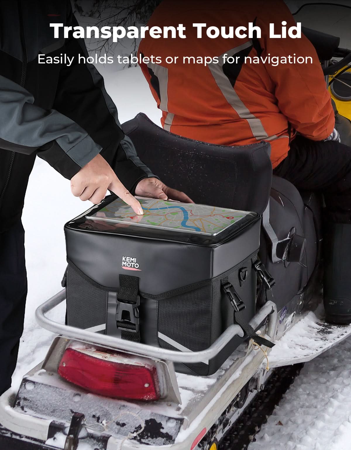 Snowmobile ATV Gear Bag 16L, Water-Resistant Storage Pack - Image 2
