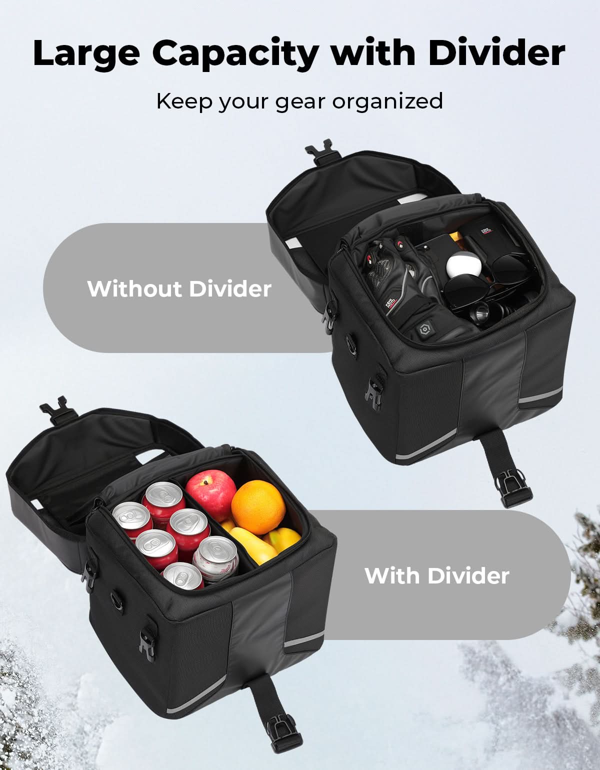 Snowmobile ATV Gear Bag 16L, Water-Resistant Storage Pack - Image 3