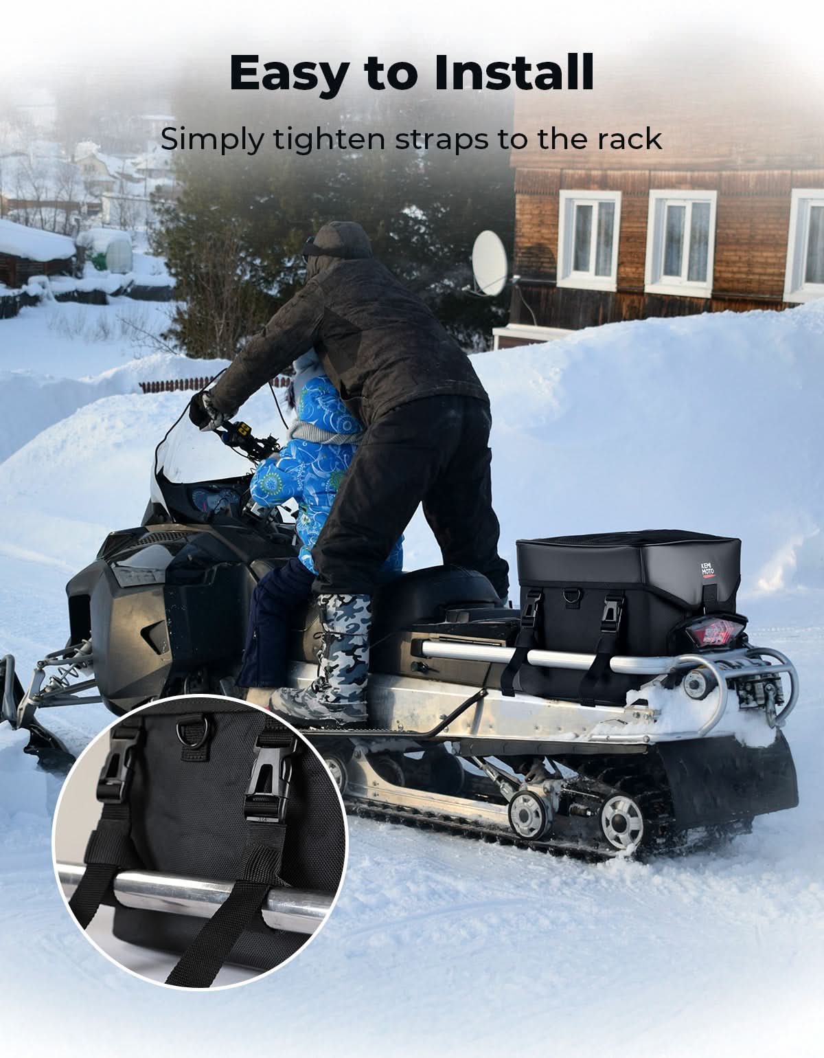 Snowmobile ATV Gear Bag 16L, Water-Resistant Storage Pack - Image 7