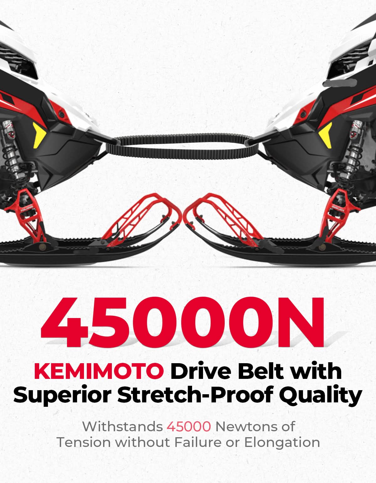 Snowmobile Drive Belt CVT Belt for Polaris 850 RMK/Khaos/PRO RMK/Slash (155/165/146) - Image 3