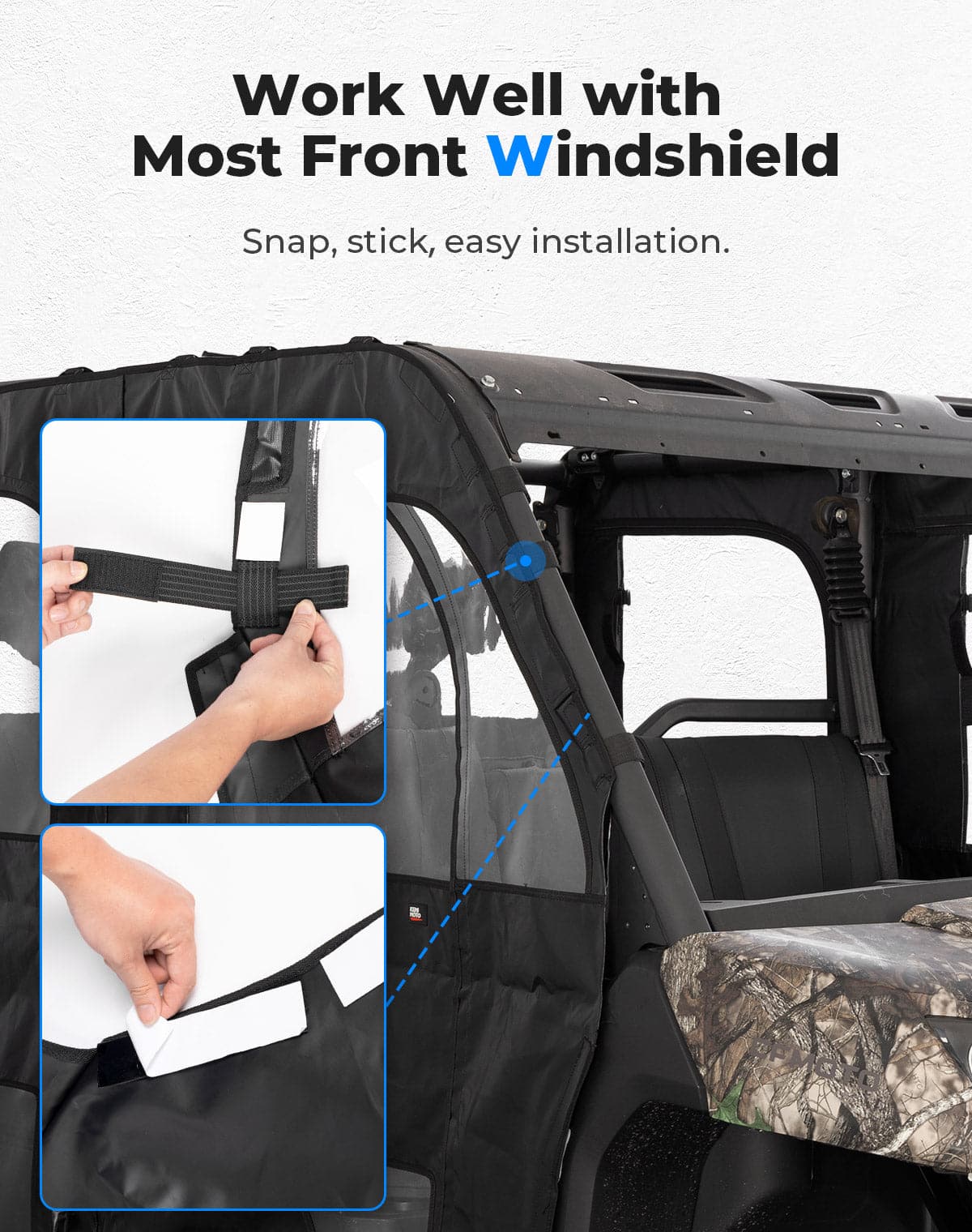 Soft Cab Enclosure Doors for CFMOTO UForce 1000XL 2022-2026 - Image 4