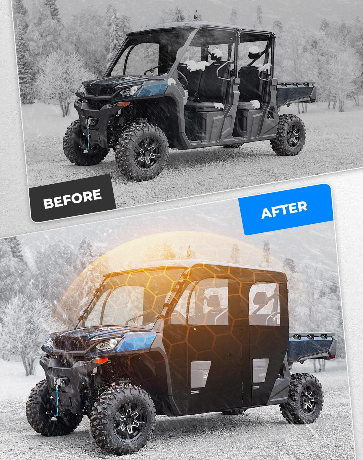 Soft Cab Enclosure Doors for CFMOTO UForce 1000XL 2022-2026 - Image 7