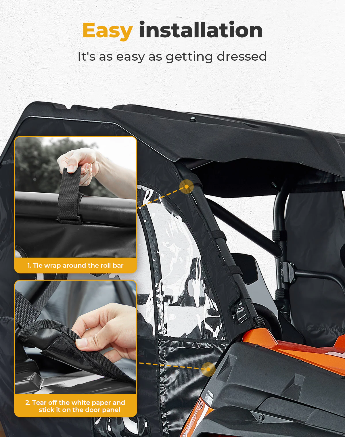 Soft Cab Enclosure Doors for CFmoto ZForce 500 | 800 | 1000 - Image 5