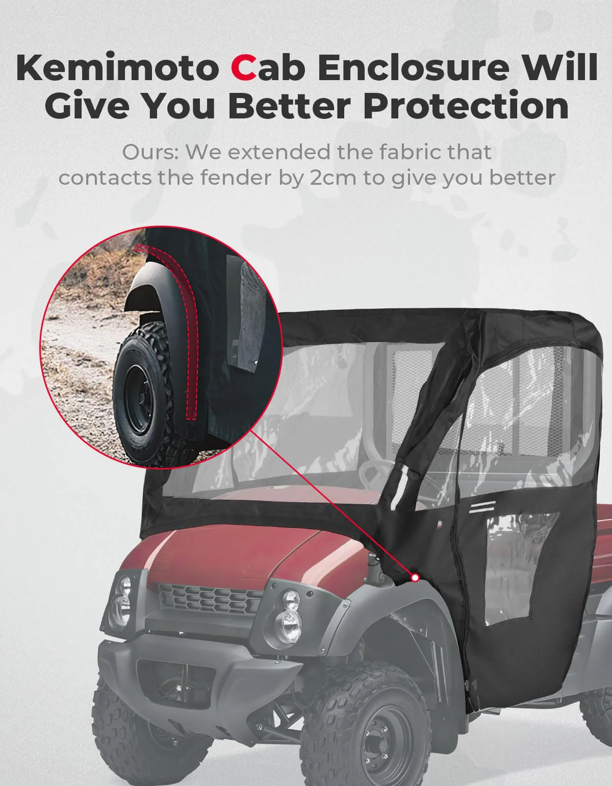Soft Cab Enclosure Doors for Kawasaki Mule 600 610 (2015 models and older) - Image 4