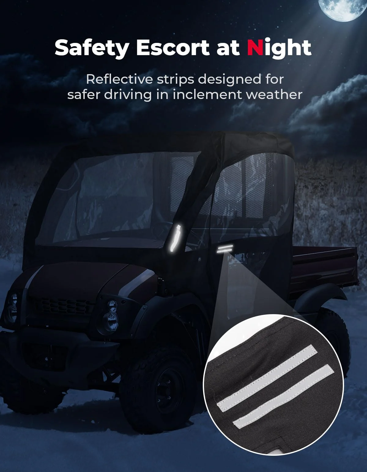 Soft Cab Enclosure Doors for Kawasaki Mule 600 610 (2015 models and older) - Image 5
