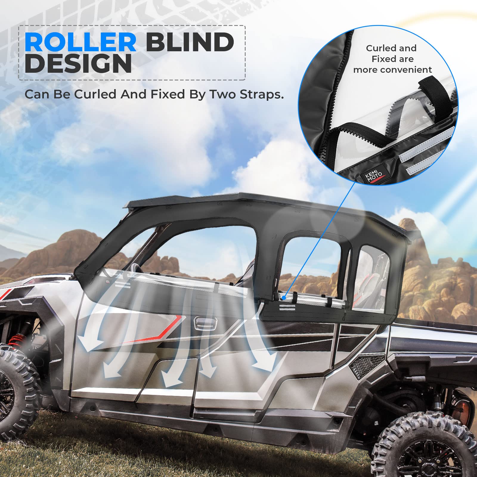 Soft Cab Enclosure & Rear Windshield for General XP 4 1000 - Image 5