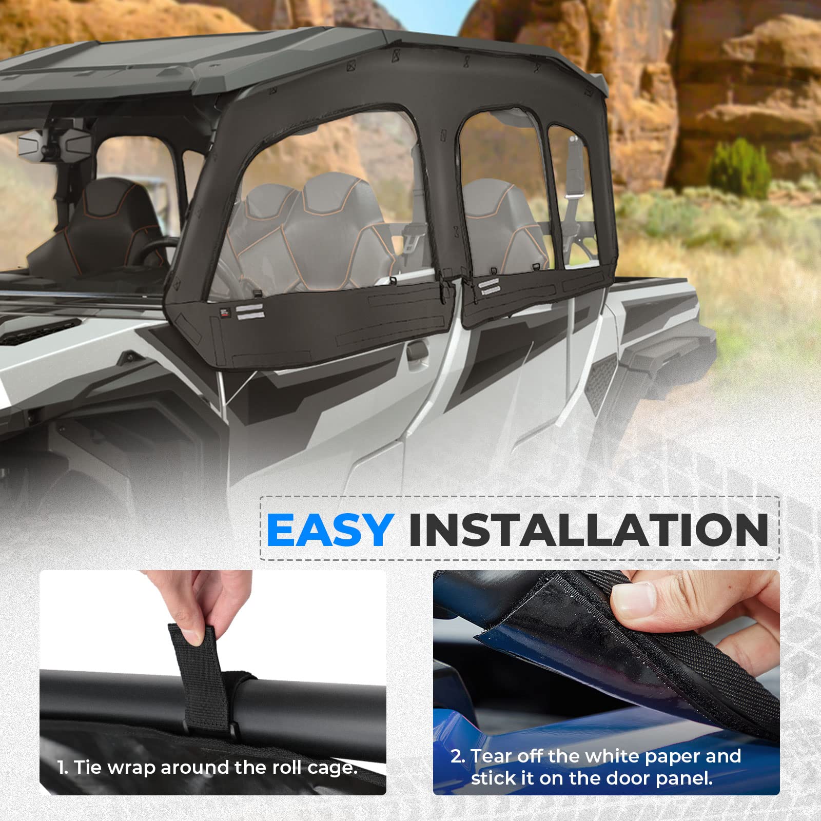Soft Cab Enclosure & Rear Windshield for General XP 4 1000 - Image 6
