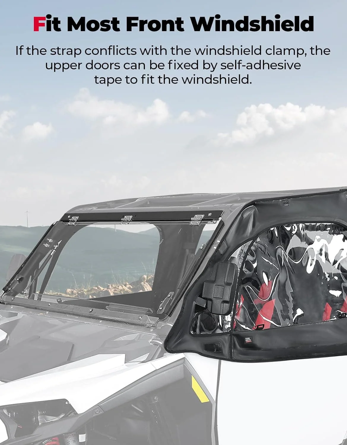 Soft Cab Enclosure Upper Doors for Polaris RZR XP 4 1000 2024-2025 - Image 3