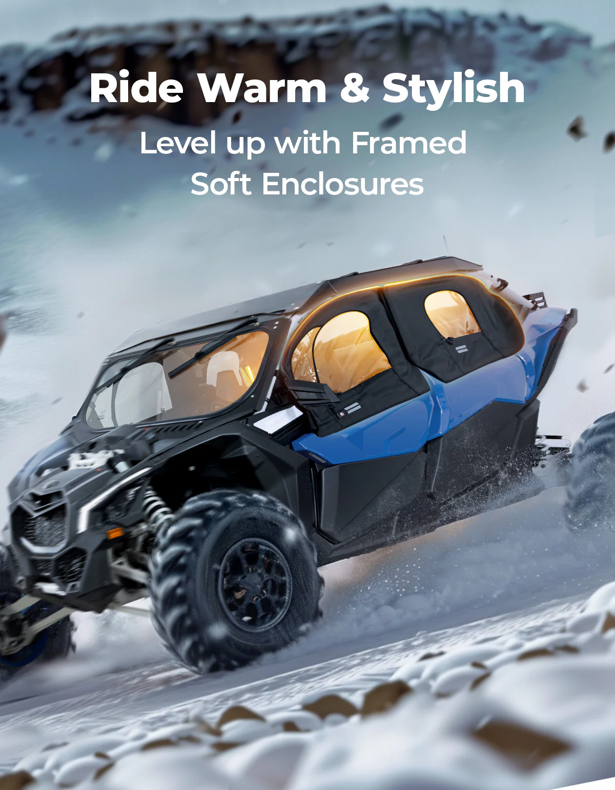 Soft Cab Enclosures with Metal Frame for Can-Am Maverick X3 MAX - Image 3