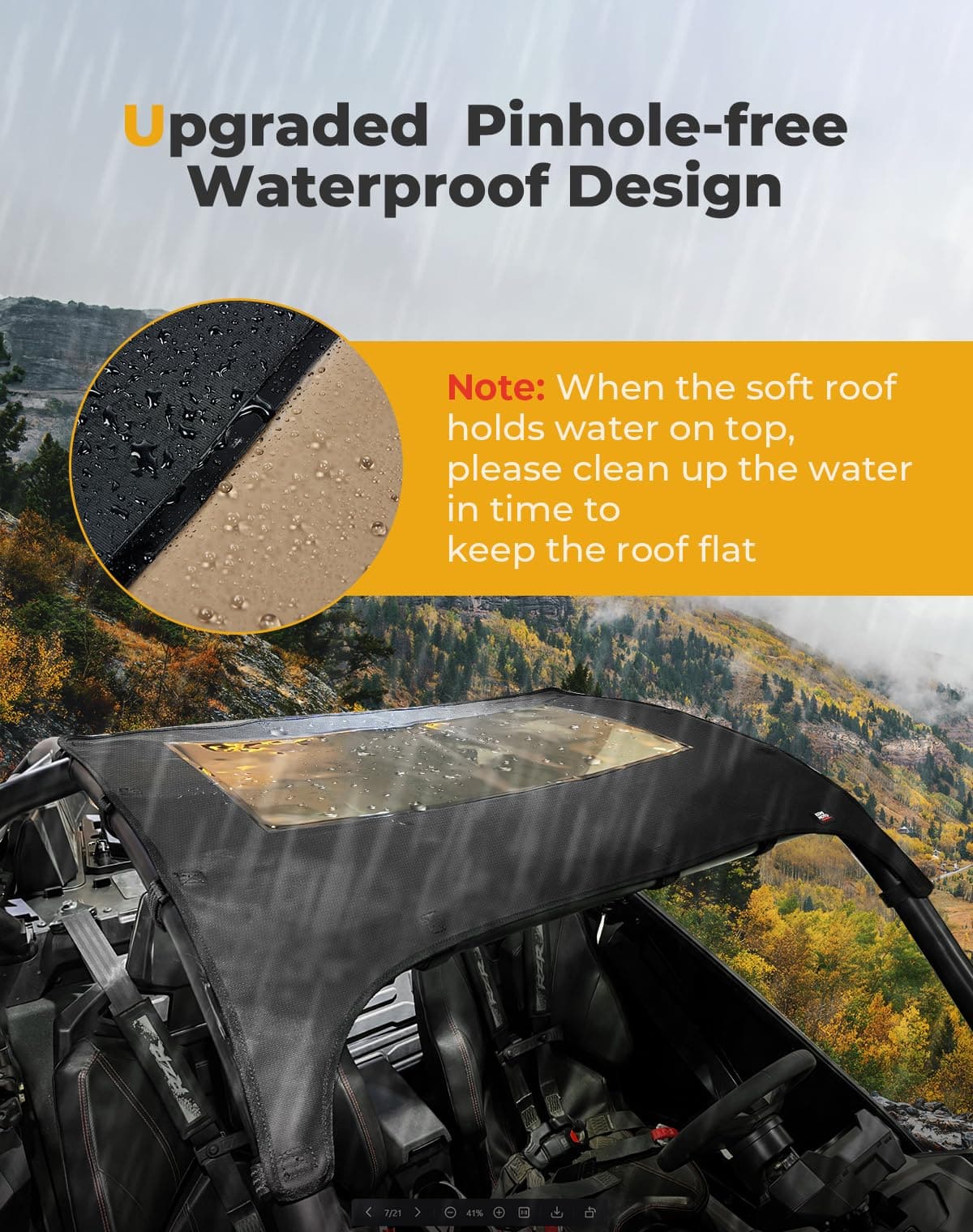 Soft Canvas Roof for Polaris RZR PRO R 2022-2024 - Image 3
