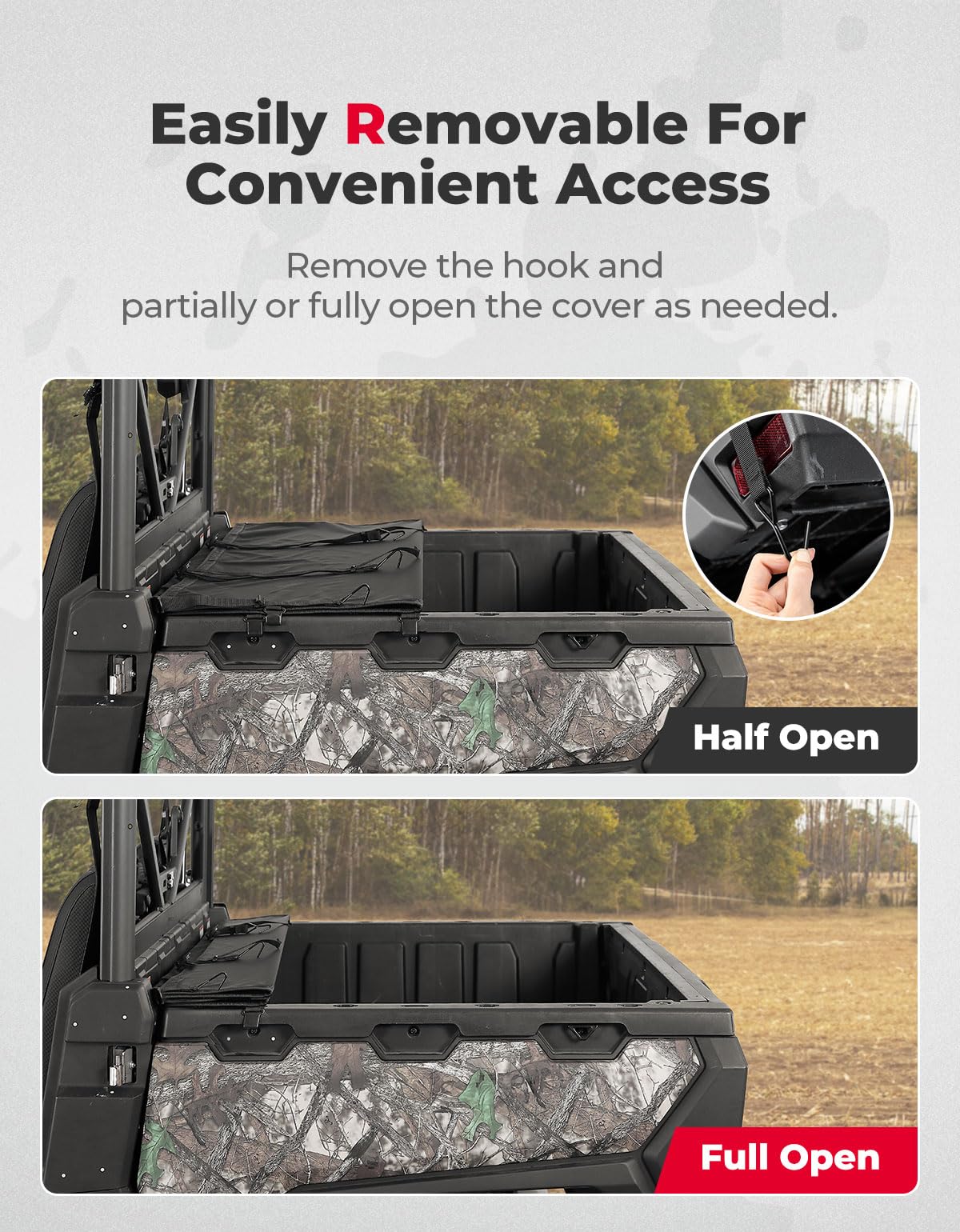 Soft Cargo Bed Cover for CFMOTO UFORCE 1000/1000 XL - Image 3