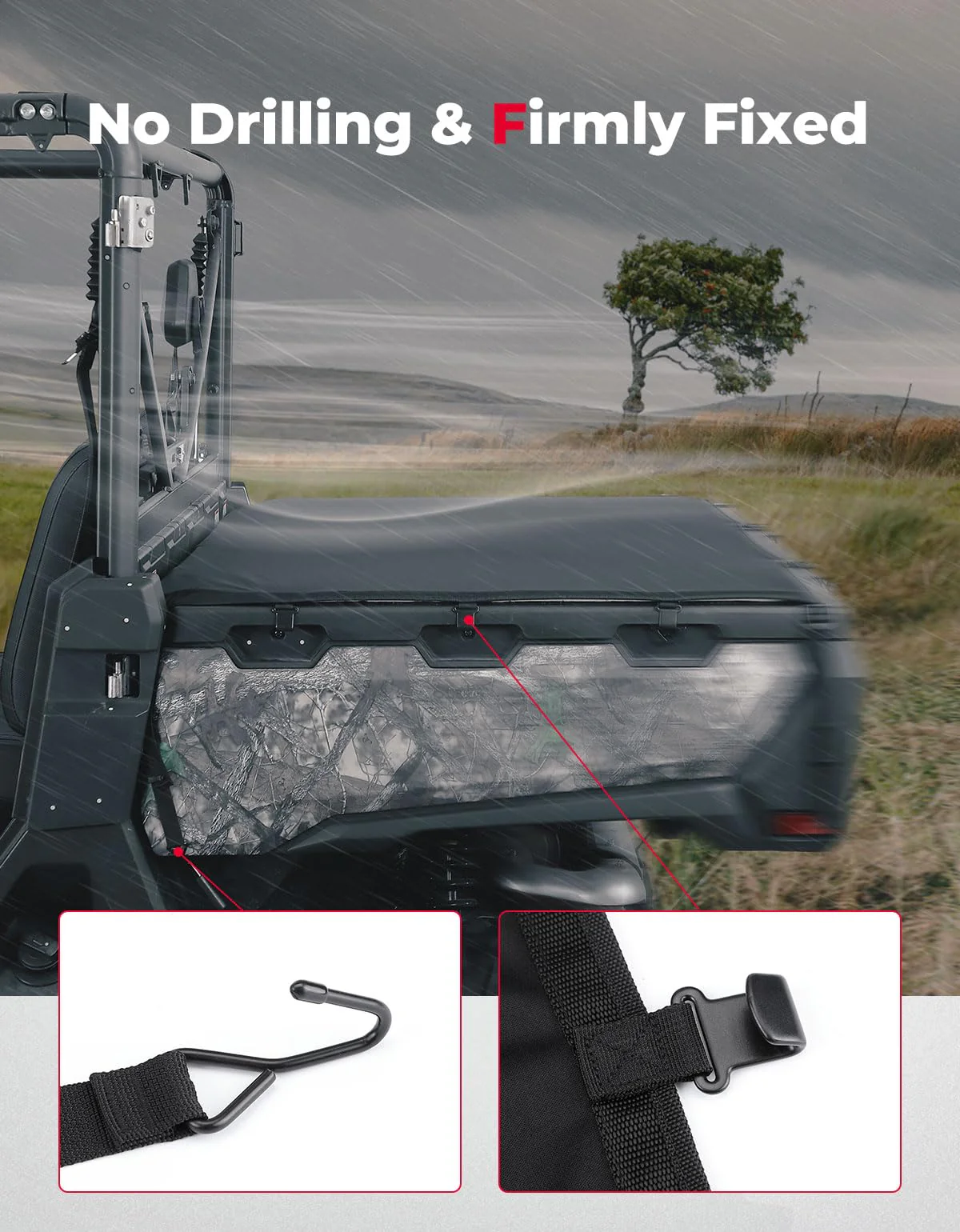 Soft Cargo Bed Cover for CFMOTO UFORCE 1000/1000 XL - Image 5