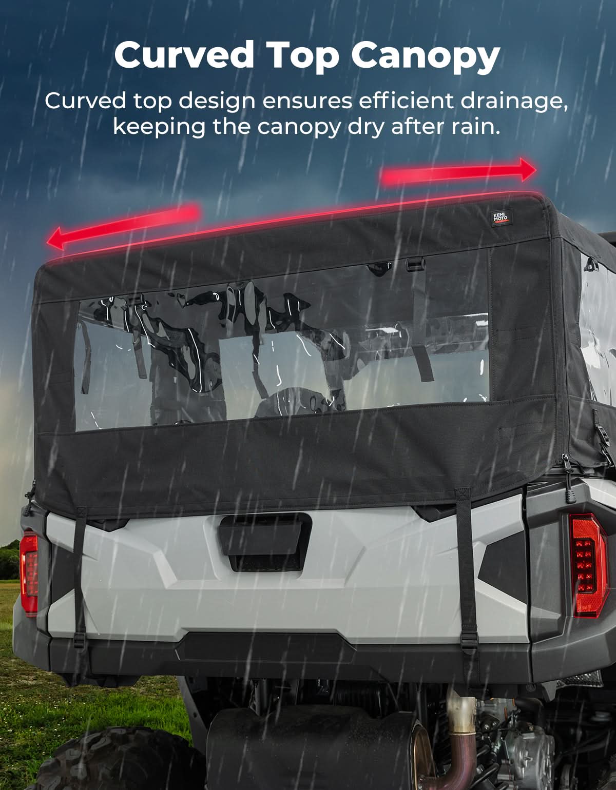 Soft Cargo Camper Bed Cover Rack for Polaris General 1000 / XP 1000 / 4 1000 (2016–2026) - Image 5