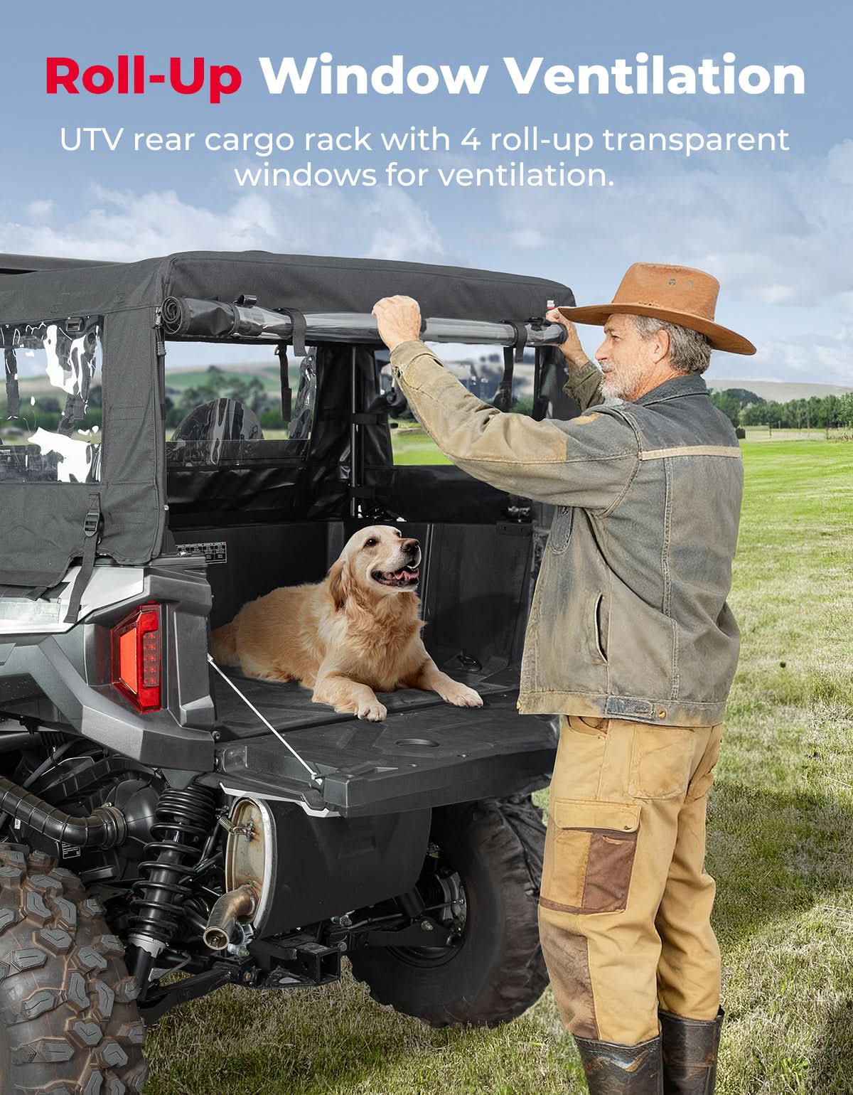 Soft Cargo Camper Bed Cover Rack for Polaris General 1000 / XP 1000 / 4 1000 (2016–2026) - Image 6