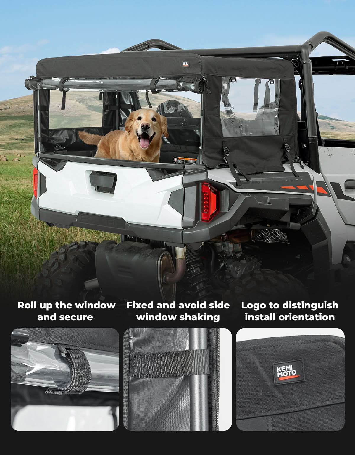 Soft Cargo Camper Bed Cover Rack for Polaris General 1000 / XP 1000 / 4 1000 (2016–2026) - Image 8