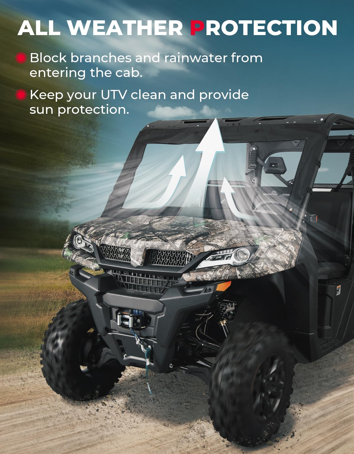 Soft Front Windshield / Window for CFMOTO Uforce 1000/1000XL - Image 3