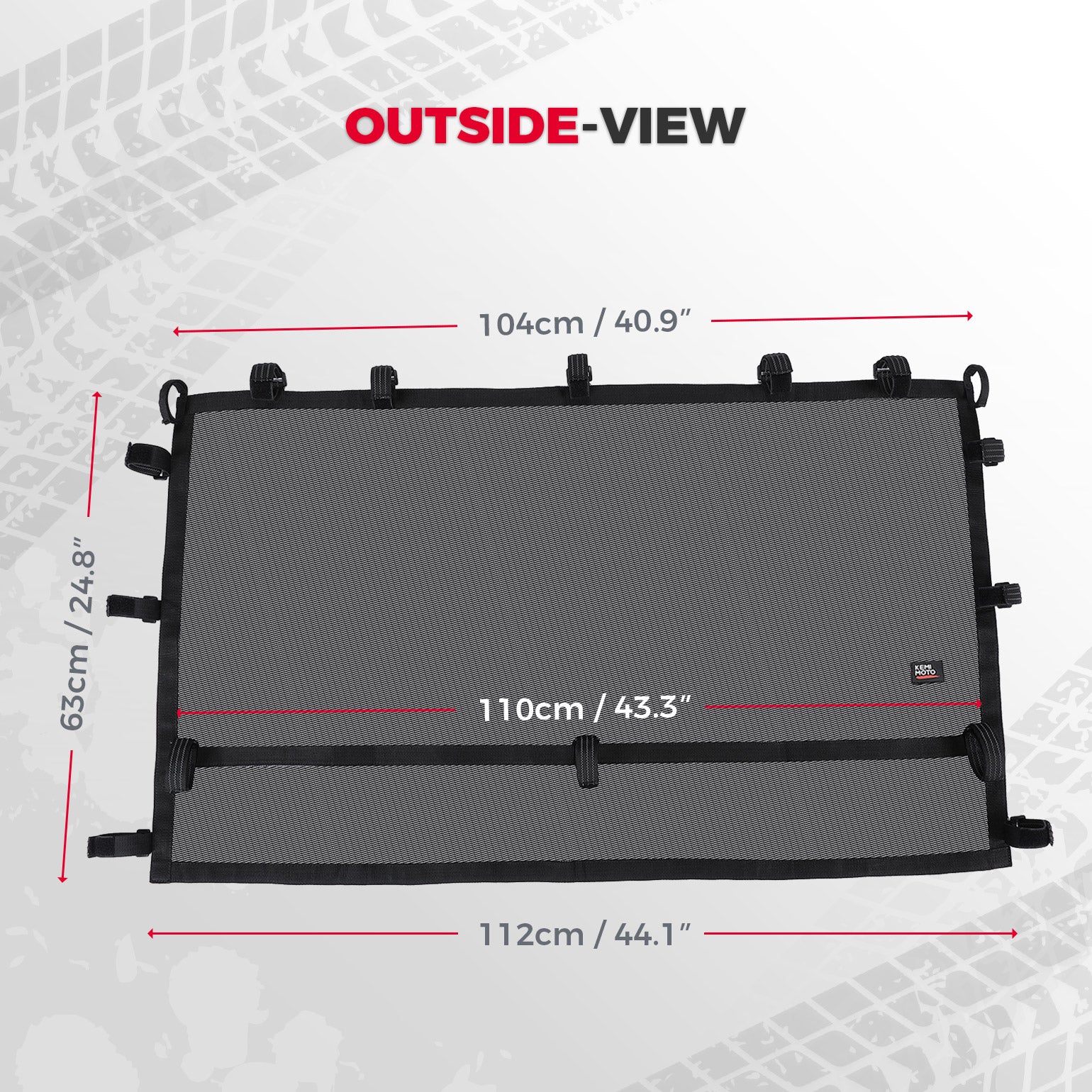 Soft Rear Window Net for Polaris RZR XP/ XP 4 1000 - Image 4