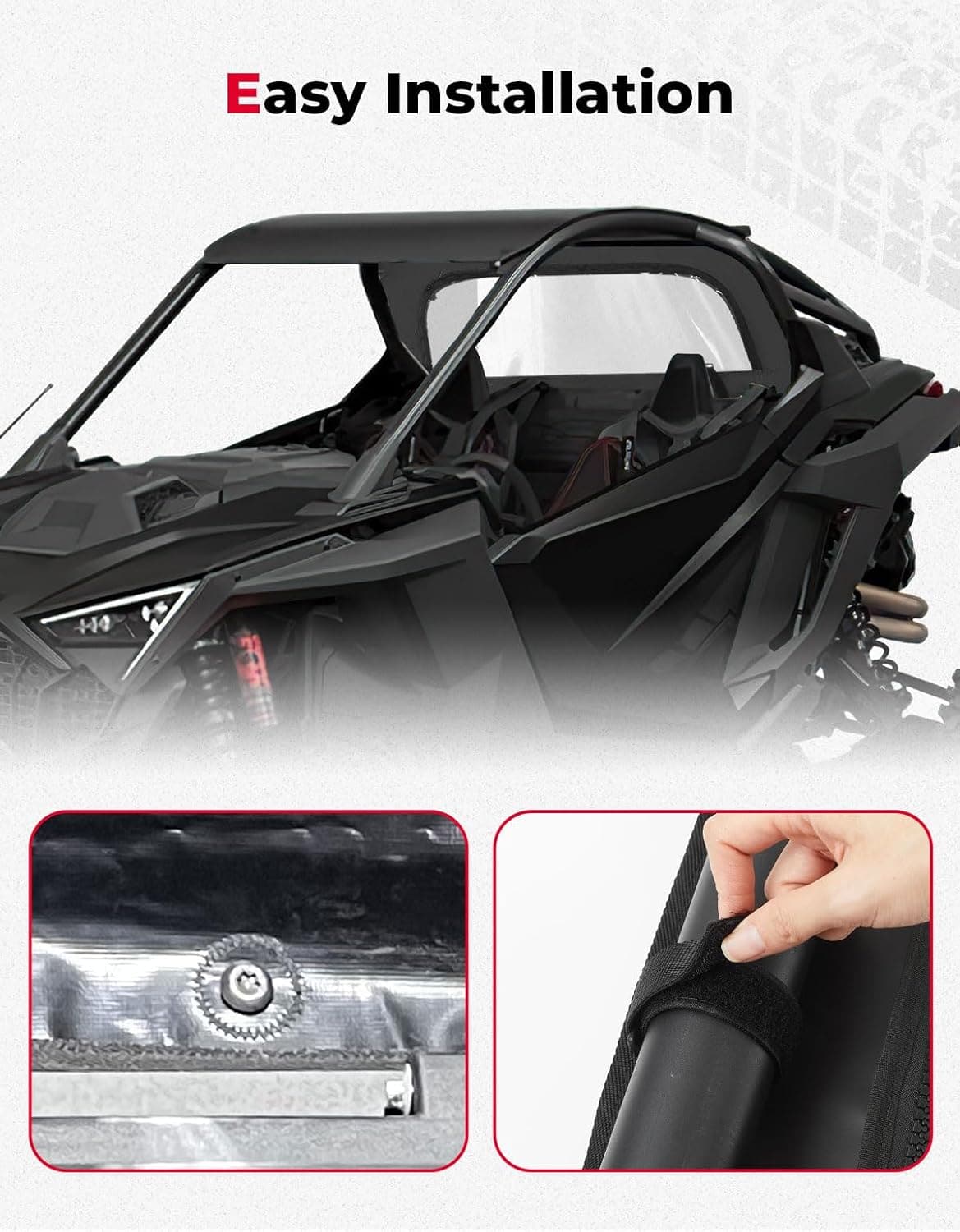 Soft Rear Windshield for Polaris RZR PRO R/ R4 2022-2024 - Image 3