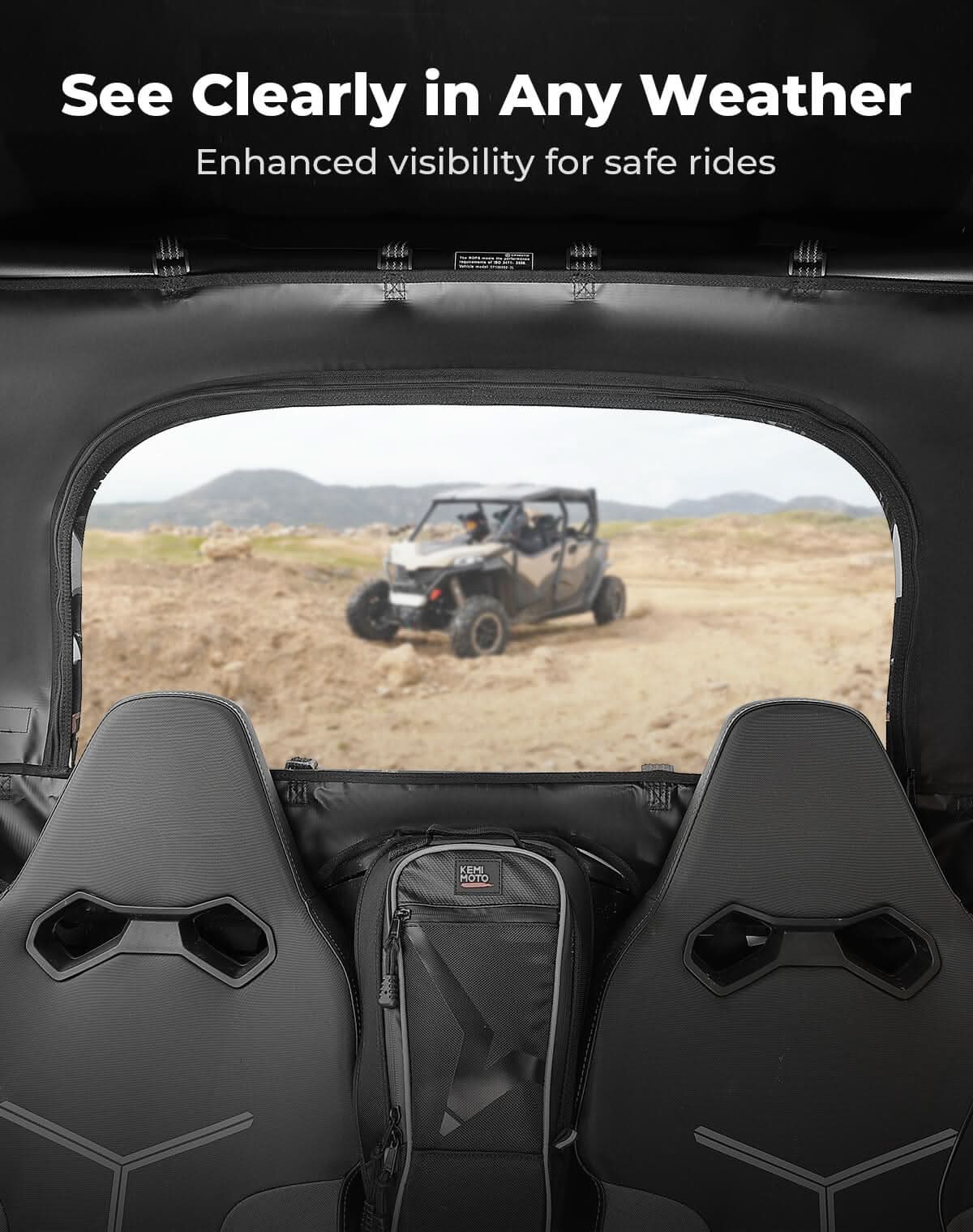 Soft Rear Windshield Roll Up/Down for CFMOTO ZForce 950 2023+ - Image 4