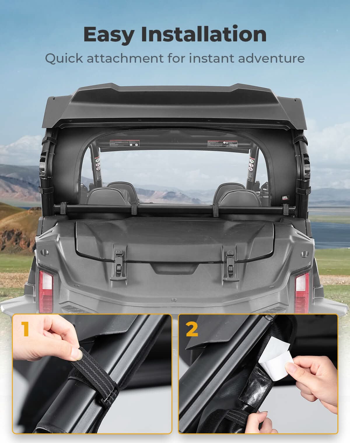 Soft Rear Windshield Roll Up/Down for CFMOTO ZForce 950 2023+ - Image 5