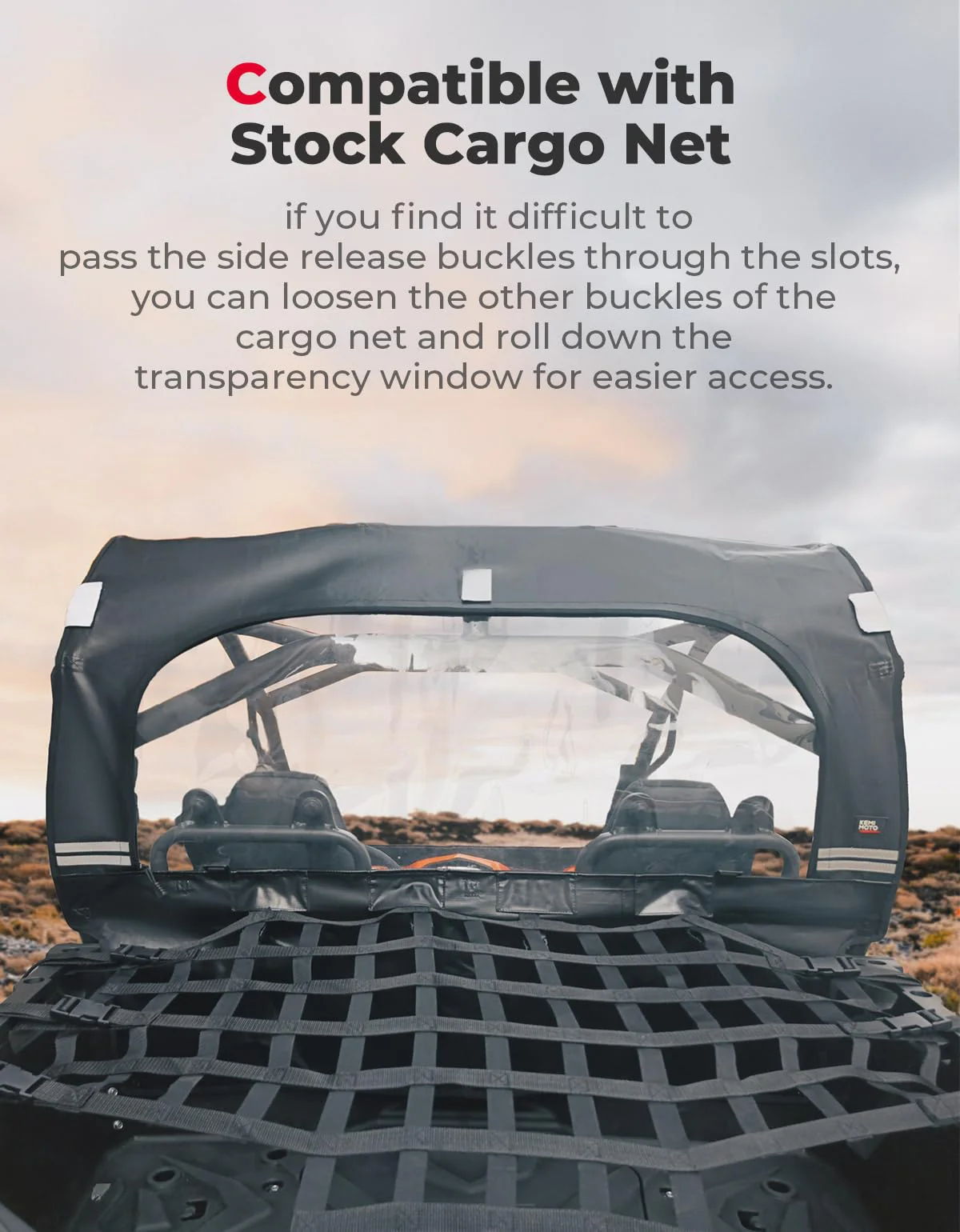 Soft Rear Windshield with Zipper for CFMOTO ZForce 500 | 800 | 1000 - Image 3