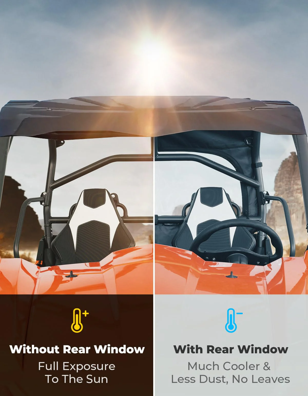 Soft Rear Windshield with Zipper for CFMOTO ZForce 500 | 800 | 1000 - Image 5