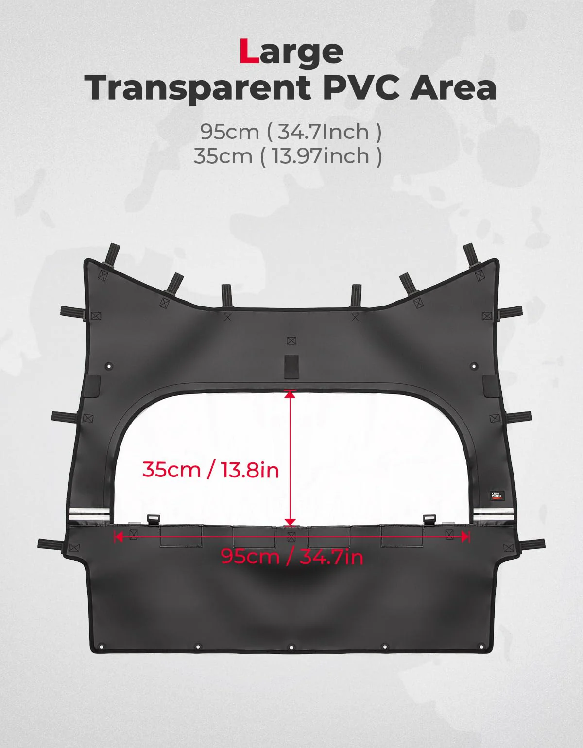 Soft Rear Windshield with Zipper for CFMOTO ZForce 500 | 800 | 1000 - Image 7