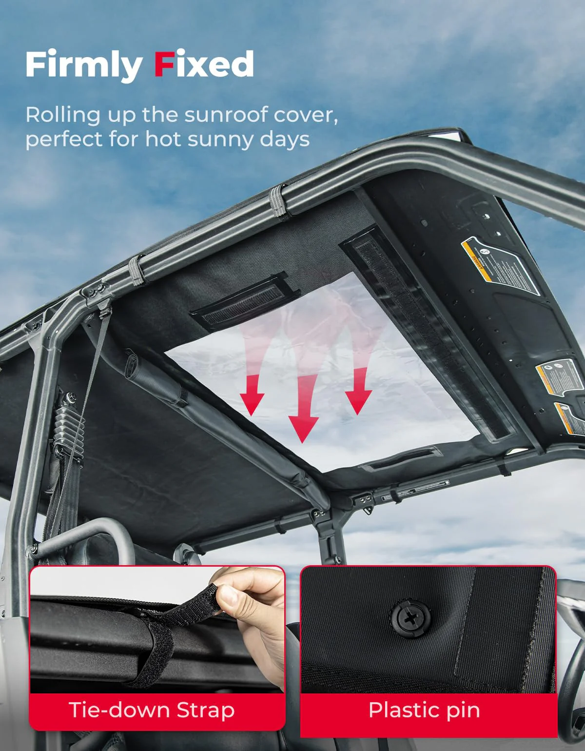 Soft Roof Top for Can-Am Defender Max HD5/8/10 - Image 3