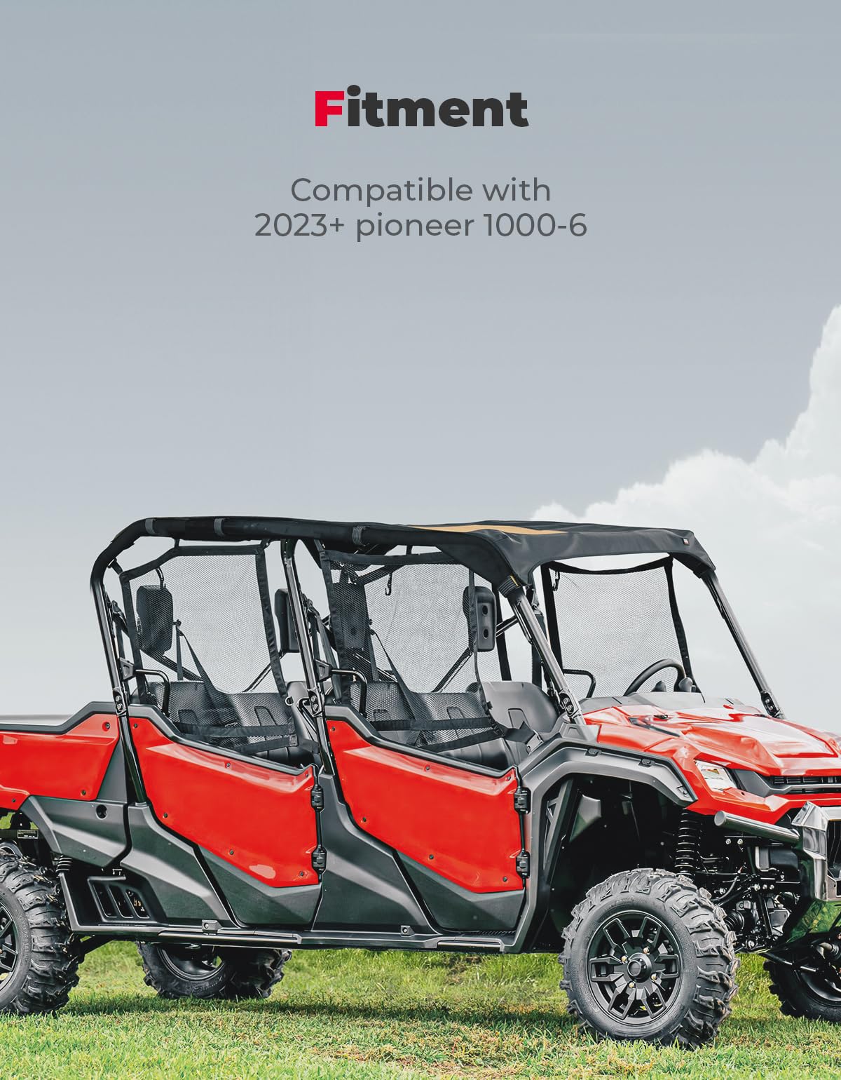 UTV Canvas Roof Water-Resistant Sunshade for Pioneer 1000-6 - Image 6