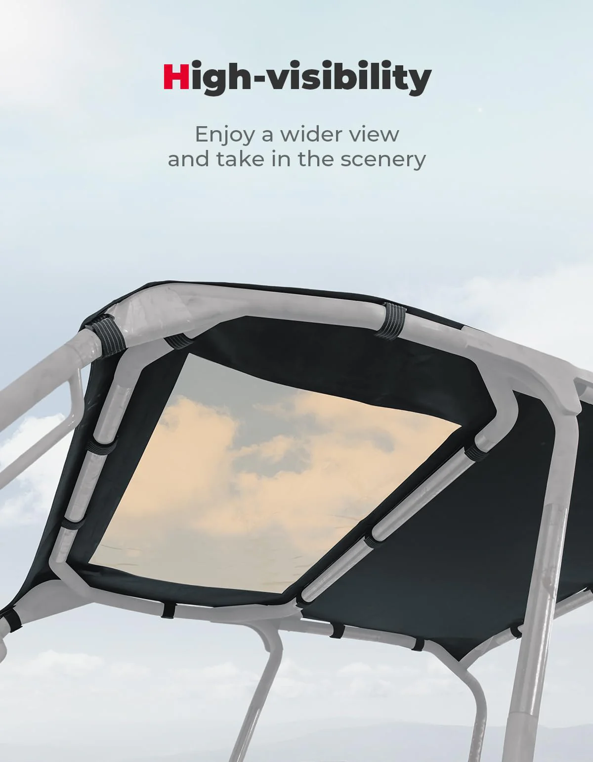 UTV Canvas Roof Water-Resistant Sunshade for Pioneer 1000-6 - Image 7