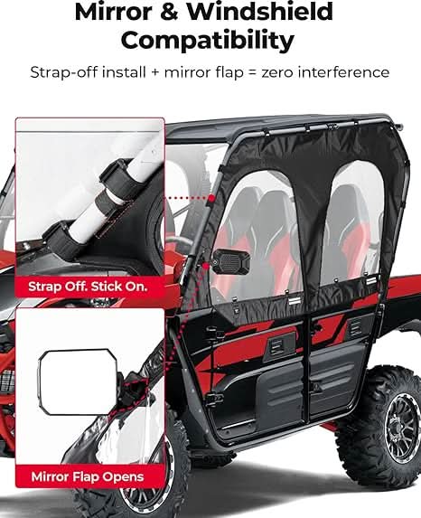 Soft Upper Doors For Kawasaki Teryx 4 800 |Teryx 4 S - Image 6