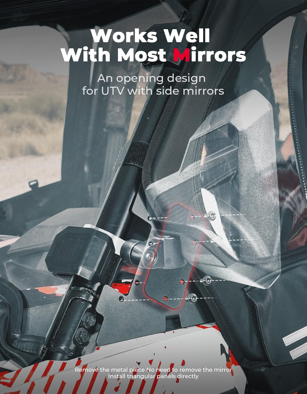 Soft Upper Doors With Metal Door Frame for Polaris RZR XP 4 1000 2019-2023 - Image 3