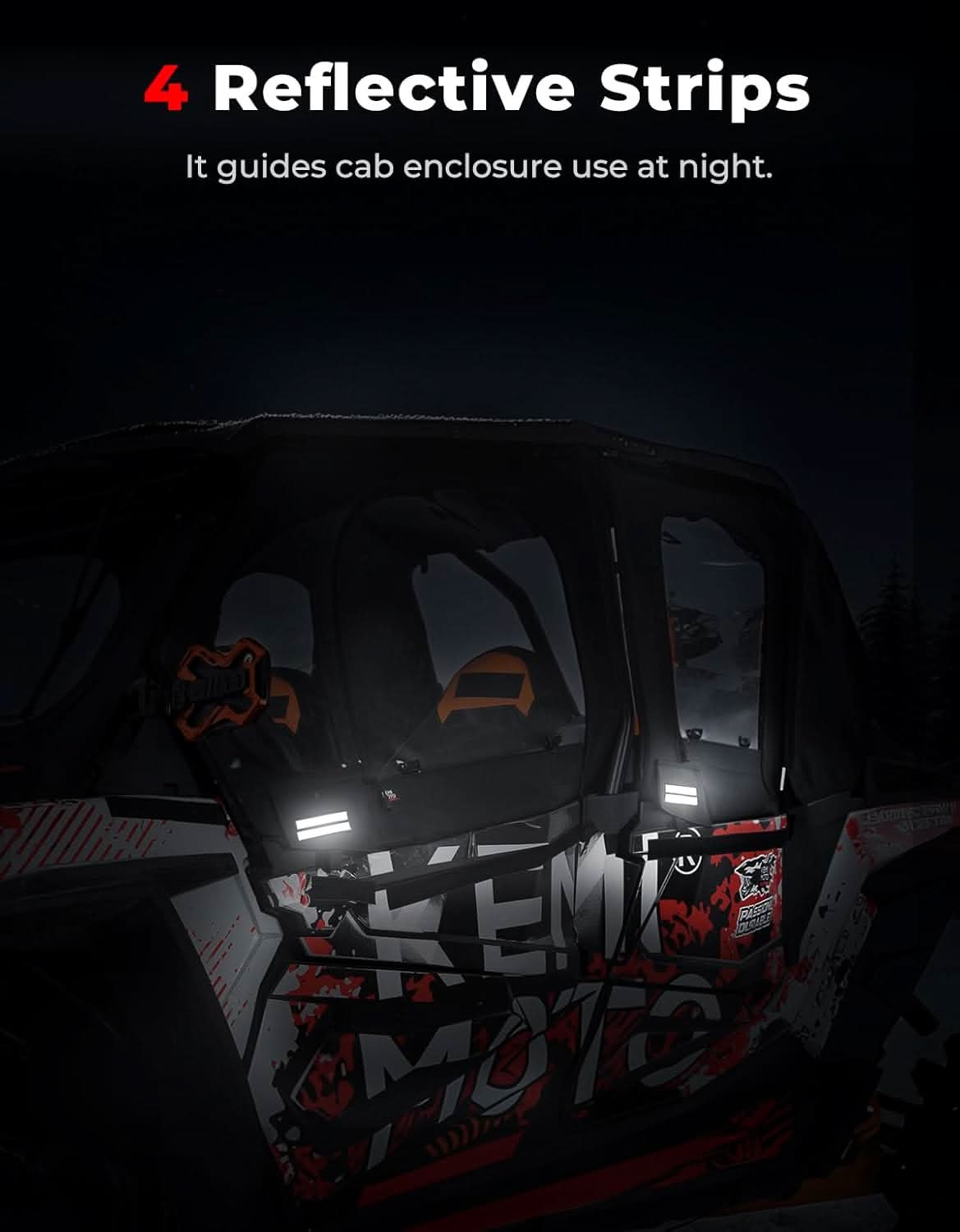 Cab Enclosure Upper Doors With Steel Door Frame for Polaris RZR XP4 1000, 2019-2023 - Image 7