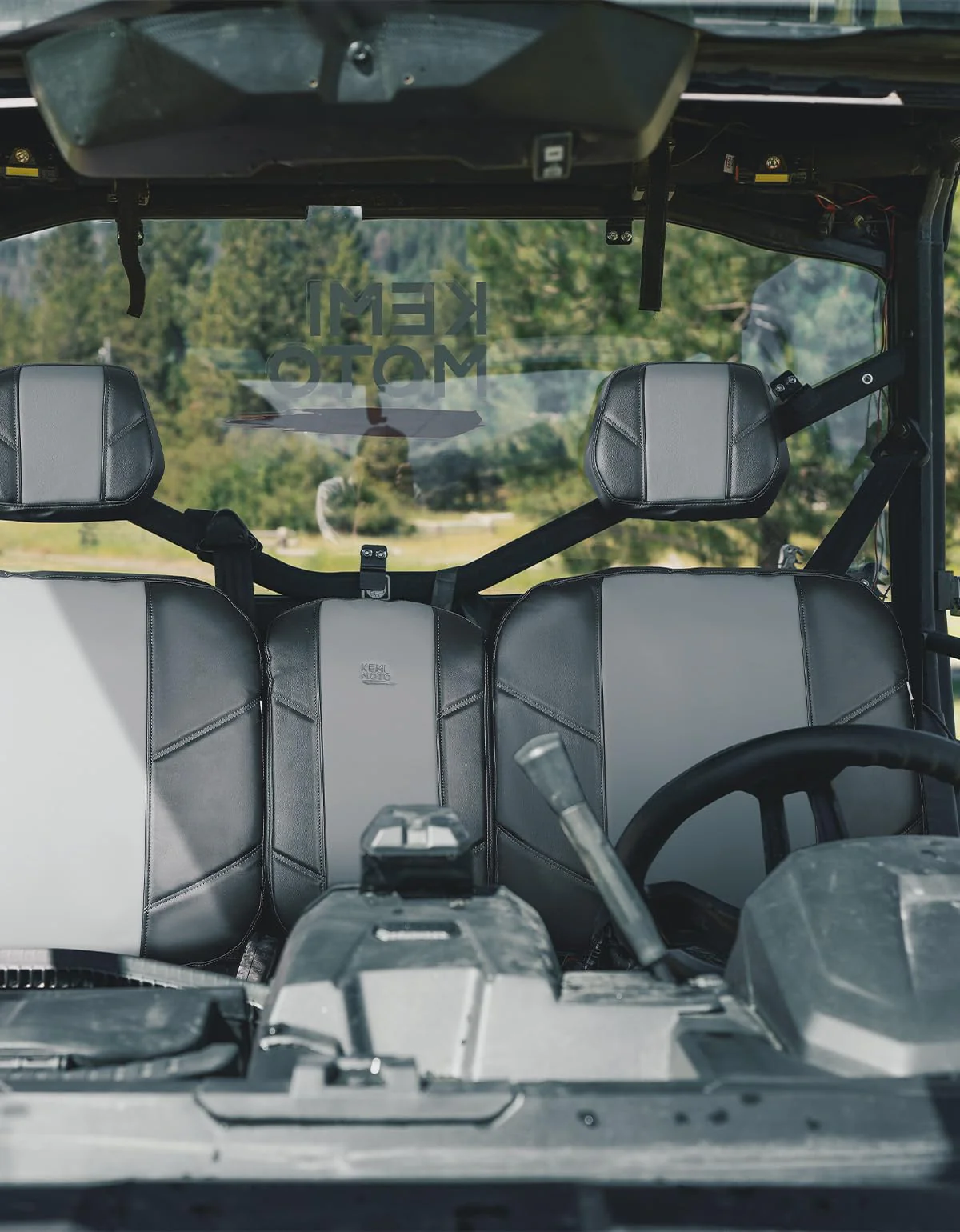 Split Bench Seat Covers Leather for Can Am Defender HD10|9|8|7 - Image 8