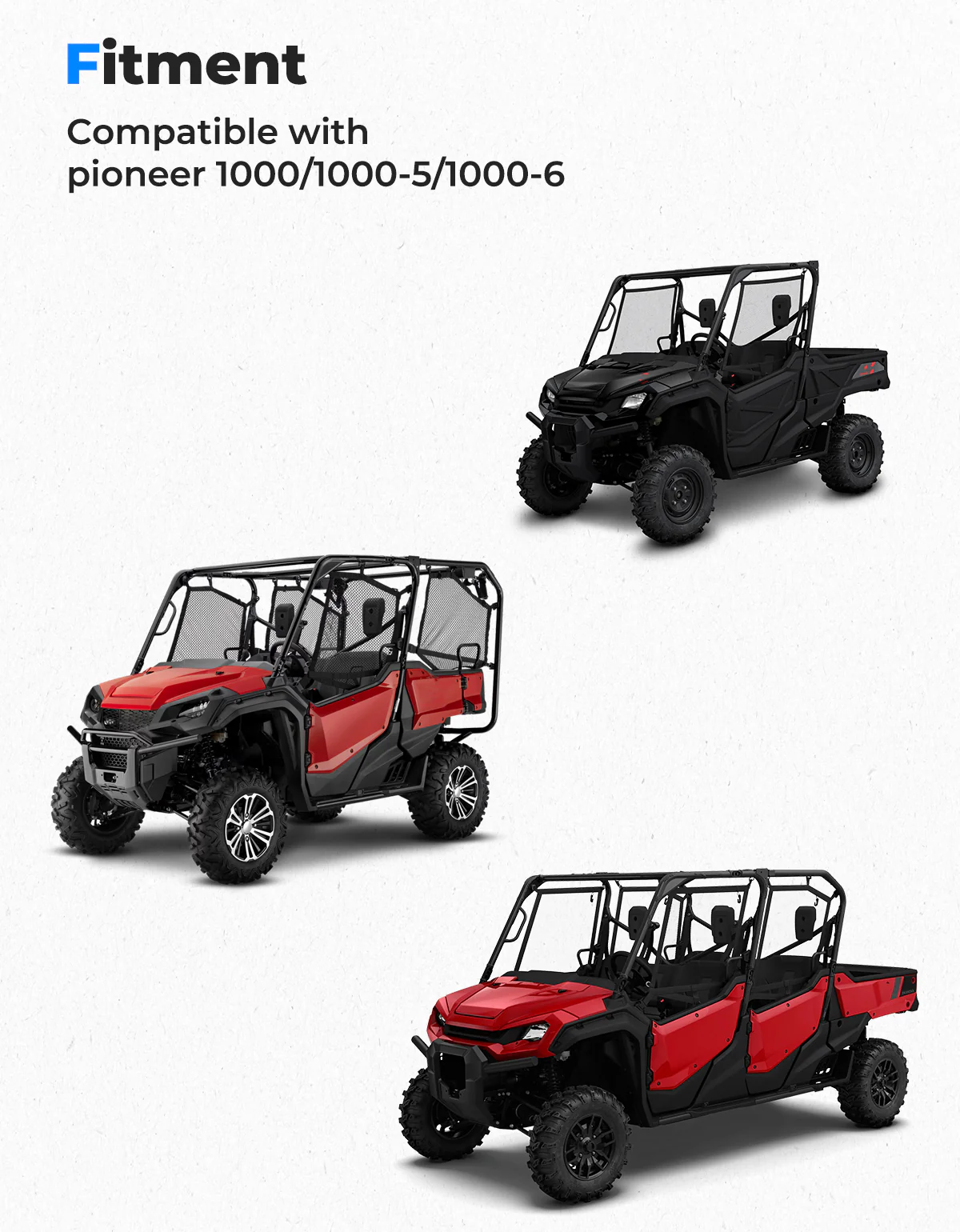 Sport Hood Scoop with LED Light for Pioneer 1000 3P/5P/6P - Image 6