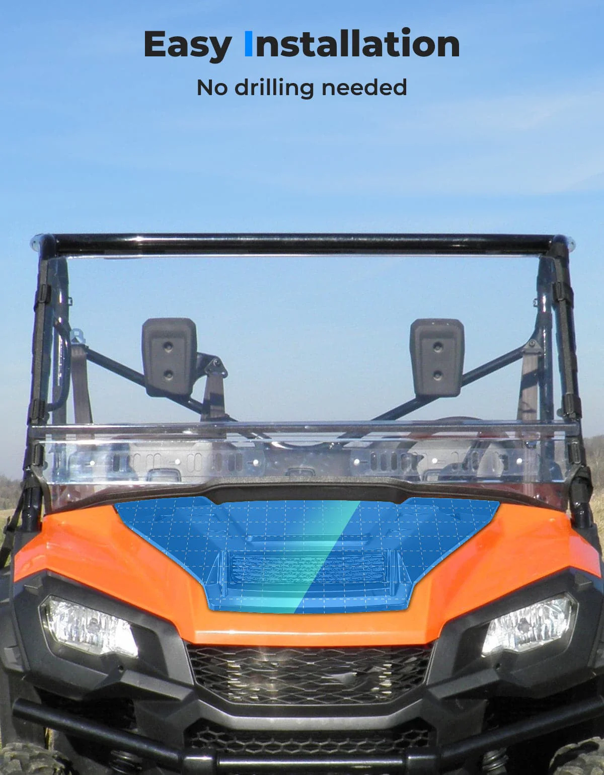 Sport Hood Scoop with Mesh for Pioneer 1000 2016-2025 - Image 6